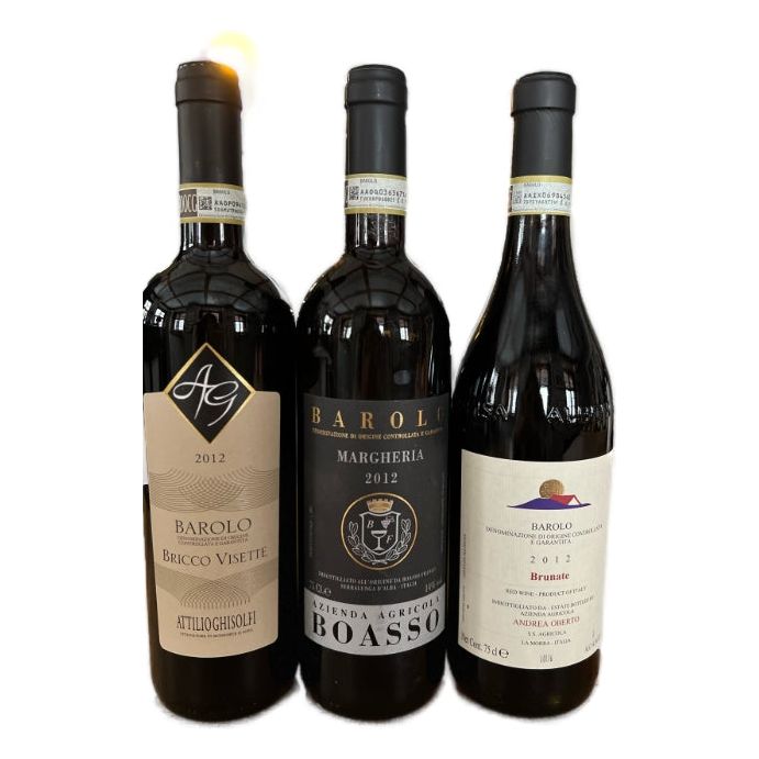 Barolo DOCG 3er Paket- 2012 Bricco Visette-Brunate-Magheria